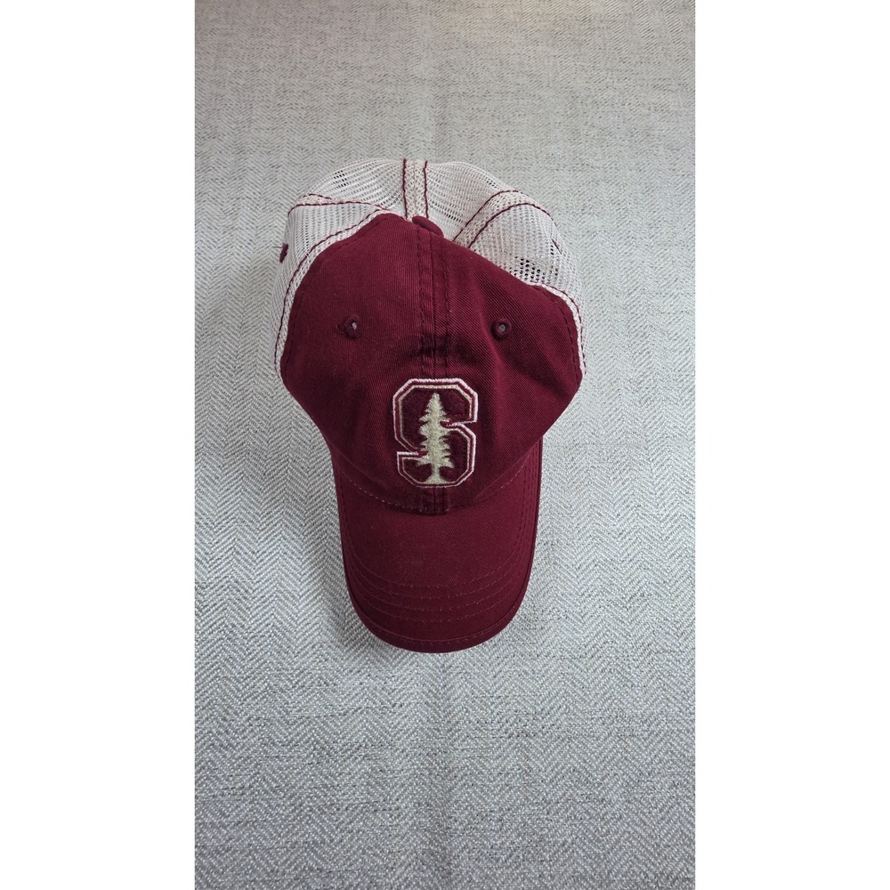 Legacy Stanford Cardinal Tree Logo Mesh Trucker Hat Distressed Snapback Cap